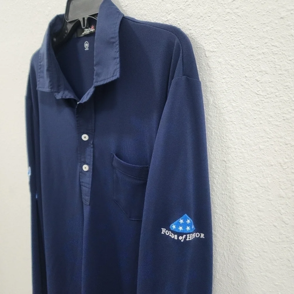 Ralph Lauren X Navy Blue Mens Polyester Elastine Polo Shirt Size L/G.